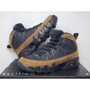 Air Jordan 9 Retro Boot NRG BLACK OLIVE AR4491-012 Size 8 WORN